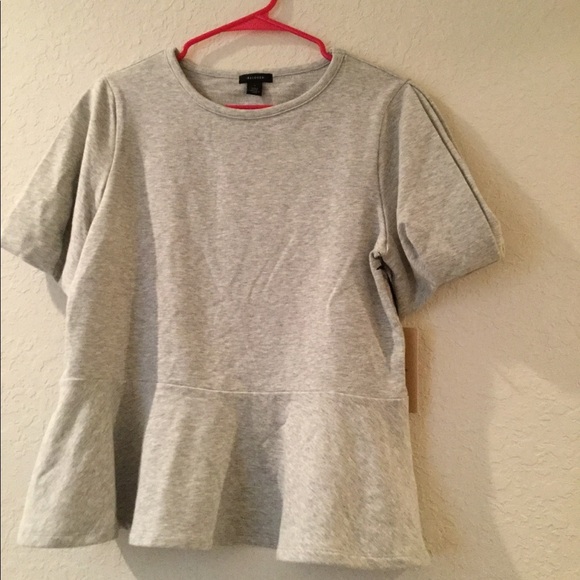 🐰Halogen Gray Peplum Top NEW🐰 - Picture 2 of 6